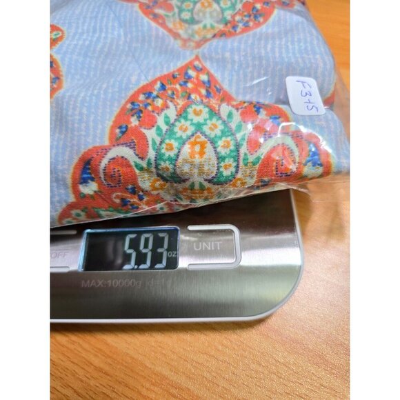 Cynthia Rowley Tunic Blouse 1X Paisley Boho V-neck Stretch Comfort Pullover Blue - Picture 4 of 12